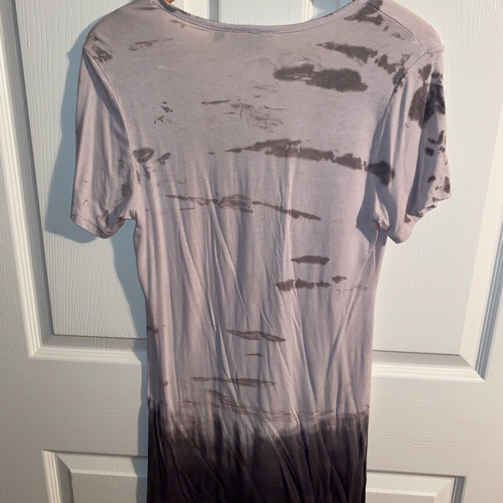 Tryst by Matthew Gray and Charcoal Tie-Dye Short Sleeve Top, Grunge Size M - Picture 4 of 4